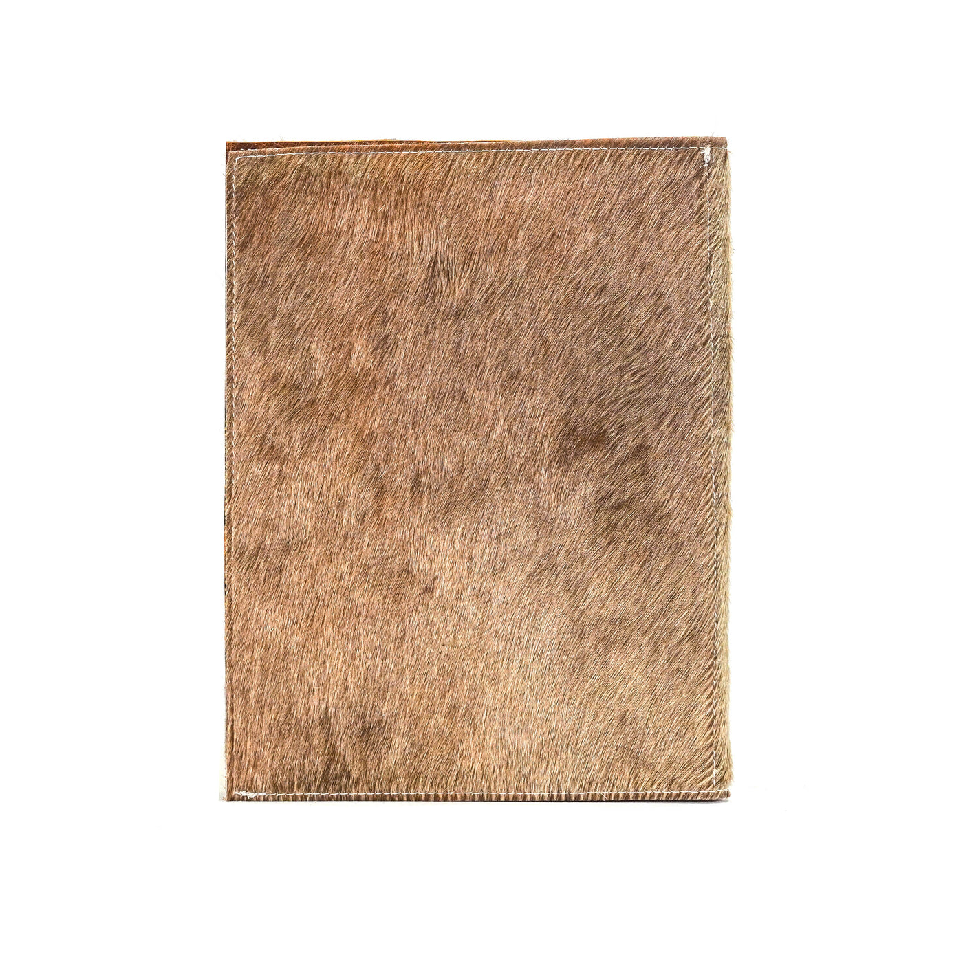 010 Large Notepad Cover - Brindle w/ Leopard Leather-Large Notepad Cover-Western-Cowhide-Bags-Handmade-Products-Gifts-Dancing Cactus Designs