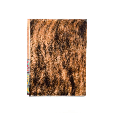 012 Large Notepad Cover - Brindle w/ Rainbow Aztec-Large Notepad Cover-Western-Cowhide-Bags-Handmade-Products-Gifts-Dancing Cactus Designs