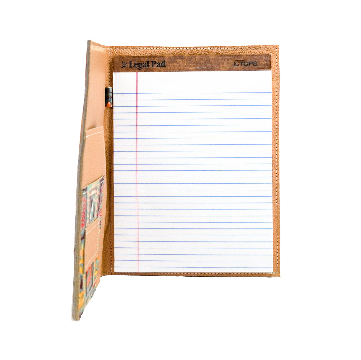 012 Large Notepad Cover - Brindle w/ Rainbow Aztec-Large Notepad Cover-Western-Cowhide-Bags-Handmade-Products-Gifts-Dancing Cactus Designs