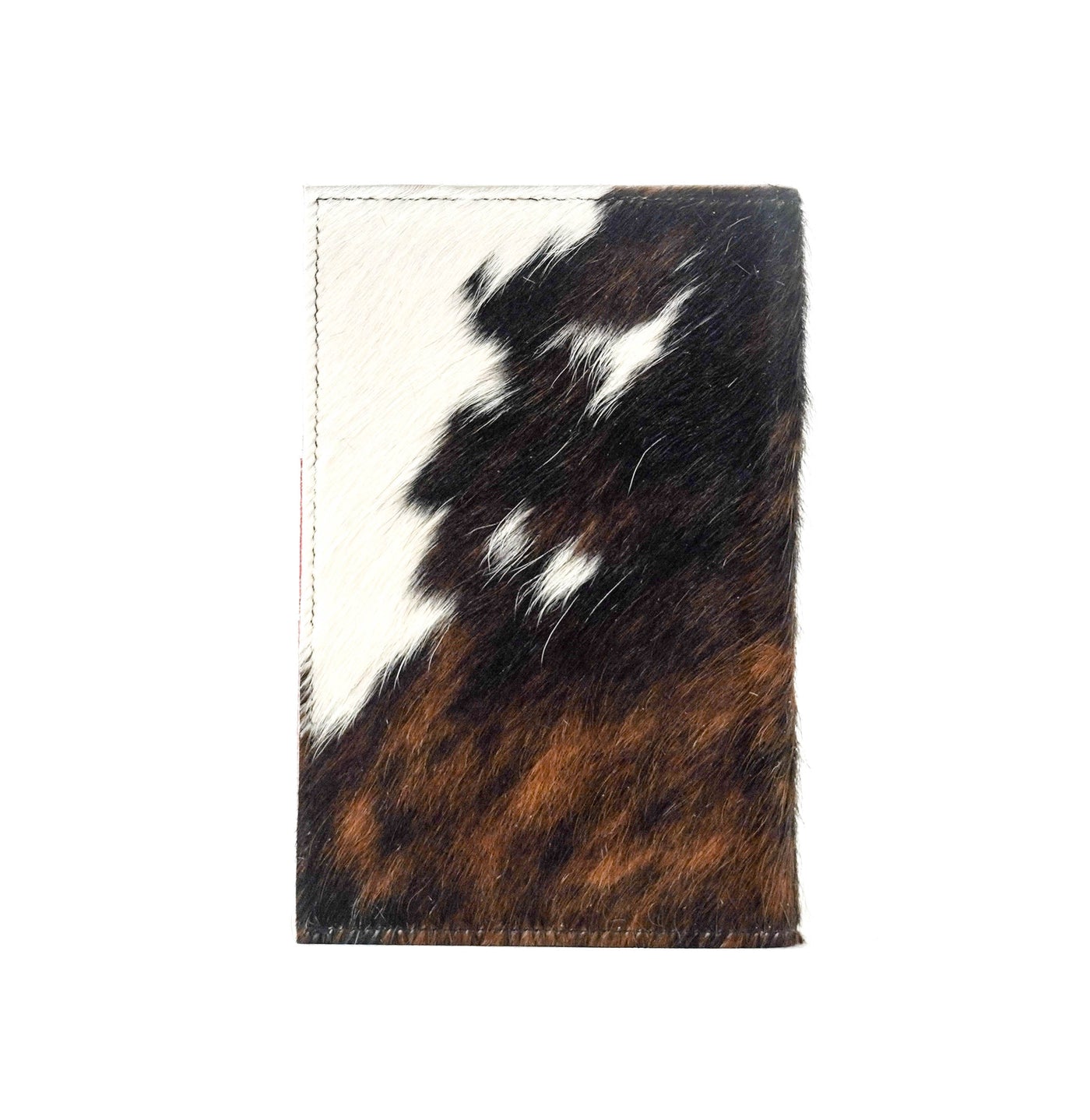 014 Small Notepad Cover - Tricolor w/ Red Skulls-Small Notepad Cover-Western-Cowhide-Bags-Handmade-Products-Gifts-Dancing Cactus Designs