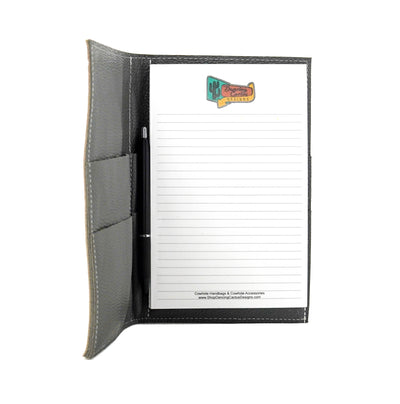 026 Small Notepad Cover - All Embossed w/ Smoke Show Brands-Small Notepad Cover-Western-Cowhide-Bags-Handmade-Products-Gifts-Dancing Cactus Designs