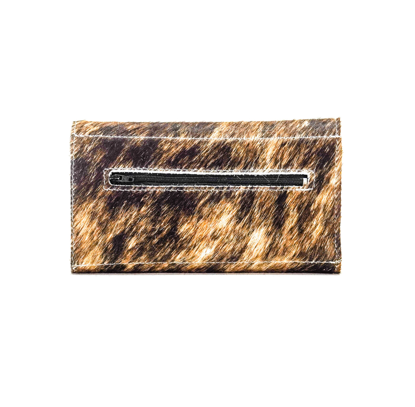 037 Kacey Wallet - Brindle w/ Golden Tool-Kacey Wallet-Western-Cowhide-Bags-Handmade-Products-Gifts-Dancing Cactus Designs