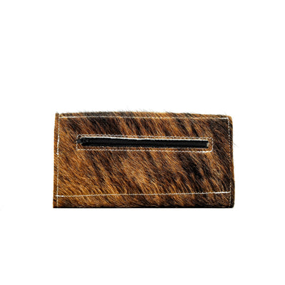 042 Kacey Wallet - Tricolor w/ Galaxy Tool-Kacey Wallet-Western-Cowhide-Bags-Handmade-Products-Gifts-Dancing Cactus Designs