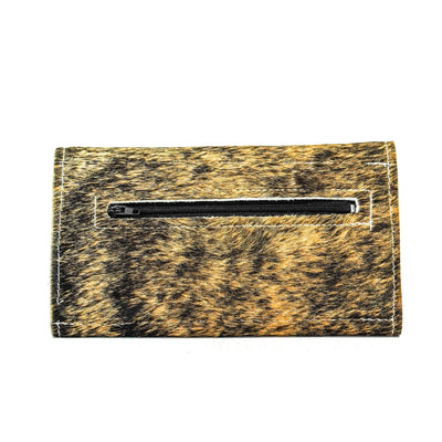 049 Kacey Wallet - Brindle w/ Rainbow Aztec-Kacey Wallet-Western-Cowhide-Bags-Handmade-Products-Gifts-Dancing Cactus Designs