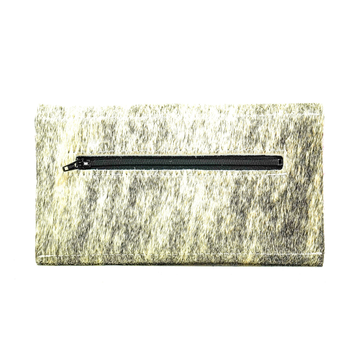 054 Kacey Wallet - Grey Brindle w/ Moab Aztec-Kacey Wallet-Western-Cowhide-Bags-Handmade-Products-Gifts-Dancing Cactus Designs