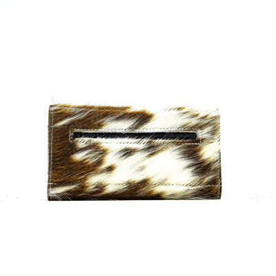 059 Kacey Wallet - Tricolor w/ Midnight Caracole-Kacey Wallet-Western-Cowhide-Bags-Handmade-Products-Gifts-Dancing Cactus Designs