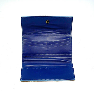 059 Kacey Wallet - Tricolor w/ Midnight Caracole-Kacey Wallet-Western-Cowhide-Bags-Handmade-Products-Gifts-Dancing Cactus Designs