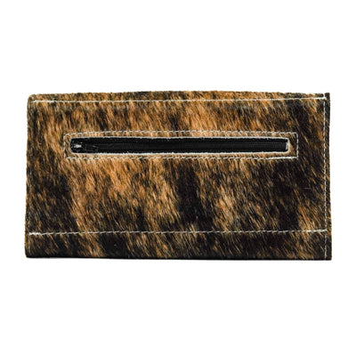 063 Kacey Wallet - Brindle w/ Great Plains Navajo-Kacey Wallet-Western-Cowhide-Bags-Handmade-Products-Gifts-Dancing Cactus Designs