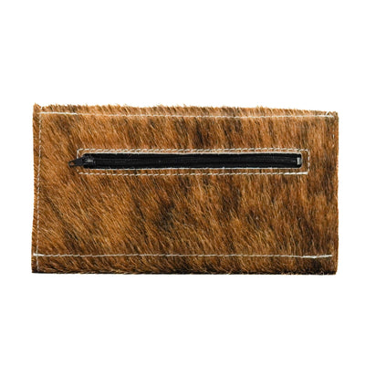 067 Kacey Wallet - Brindle w/ Moab Aztec-Kacey Wallet-Western-Cowhide-Bags-Handmade-Products-Gifts-Dancing Cactus Designs