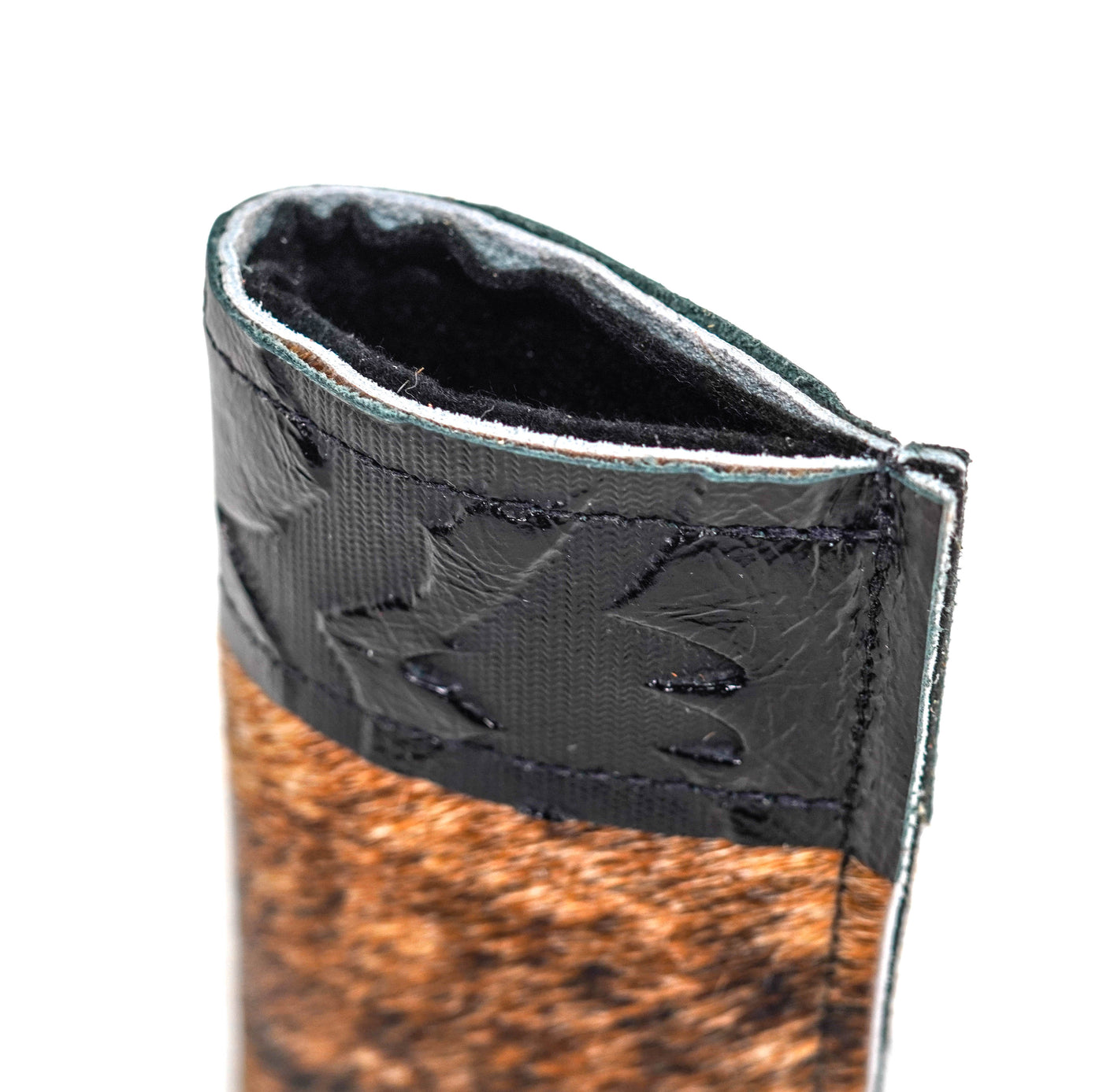 076 Sunglass Case - Brindle w/ Black Laredo-Sunglass Case-Western-Cowhide-Bags-Handmade-Products-Gifts-Dancing Cactus Designs