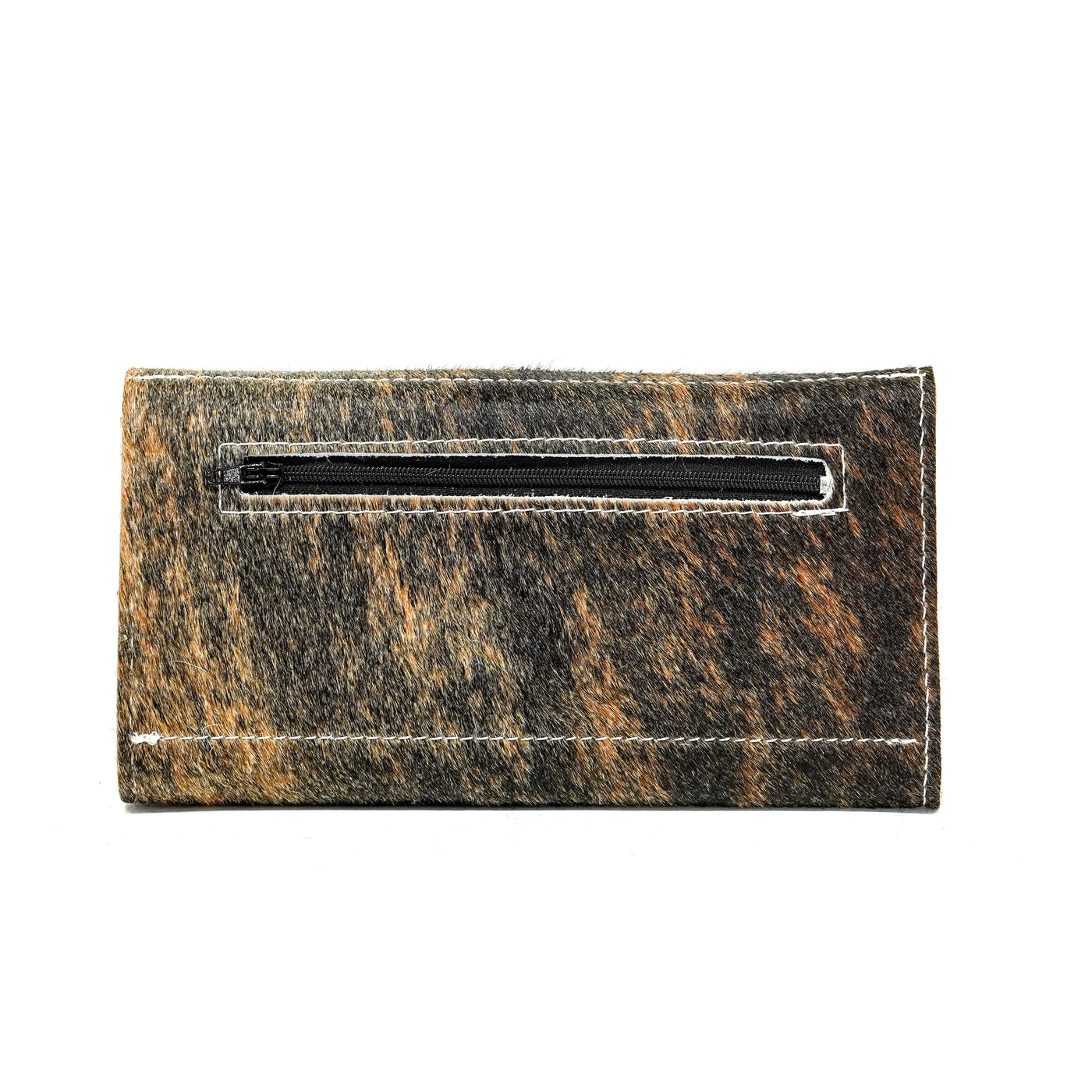 077 Kacey Wallet - Exotic Brindle w/ Canyon Aztec-Kacey Wallet-Western-Cowhide-Bags-Handmade-Products-Gifts-Dancing Cactus Designs