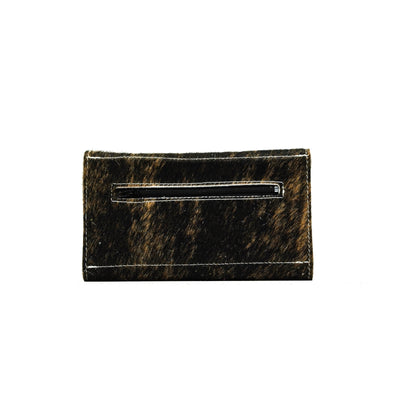 085 Kacey Wallet - Dark Brindle w/ Royston Tool-Kacey Wallet-Western-Cowhide-Bags-Handmade-Products-Gifts-Dancing Cactus Designs