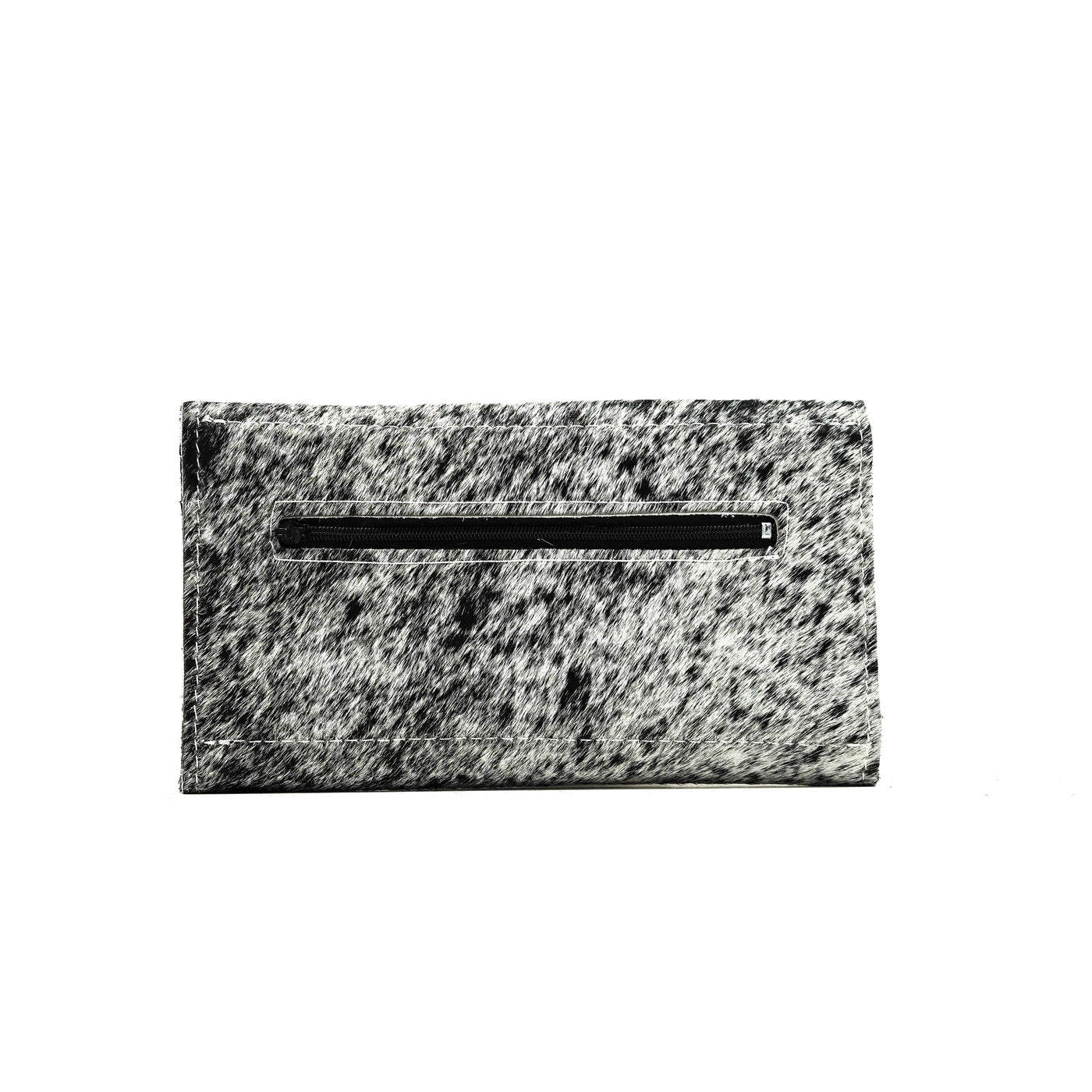 087 Kacey Wallet - Salt & Pepper w/ Galaxy Tool-Kacey Wallet-Western-Cowhide-Bags-Handmade-Products-Gifts-Dancing Cactus Designs