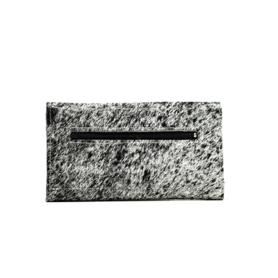 087 Kacey Wallet - Salt & Pepper w/ Galaxy Tool-Kacey Wallet-Western-Cowhide-Bags-Handmade-Products-Gifts-Dancing Cactus Designs