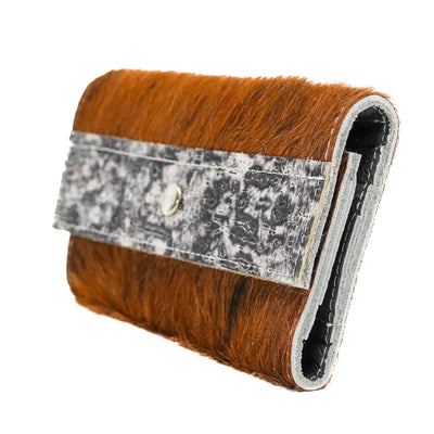 088 Kacey Wallet - Red Brindle w/ Smokeshow Driftwood-Kacey Wallet-Western-Cowhide-Bags-Handmade-Products-Gifts-Dancing Cactus Designs