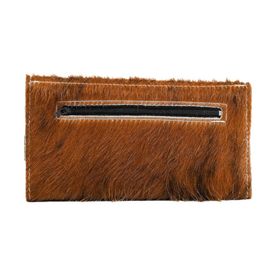 088 Kacey Wallet - Red Brindle w/ Smokeshow Driftwood-Kacey Wallet-Western-Cowhide-Bags-Handmade-Products-Gifts-Dancing Cactus Designs