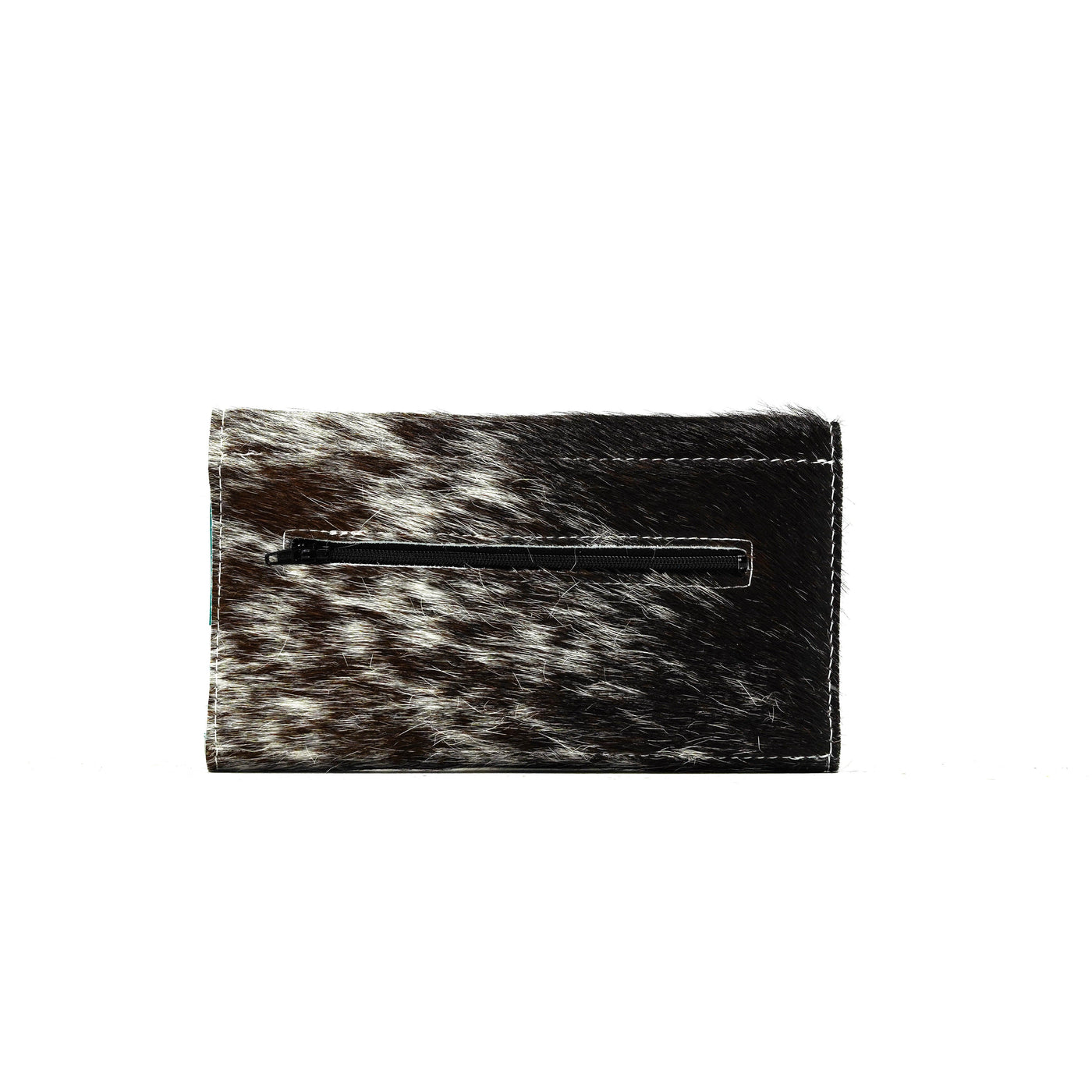 090 Kacey Wallet - Salt & Pepper w/ Royston Tool-Kacey Wallet-Western-Cowhide-Bags-Handmade-Products-Gifts-Dancing Cactus Designs