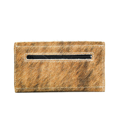 094 Kacey Wallet - Brindle w/ Midnight Caracole-Kacey Wallet-Western-Cowhide-Bags-Handmade-Products-Gifts-Dancing Cactus Designs