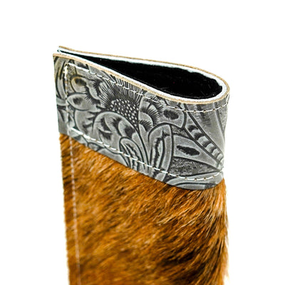 105 Sunglass Case - Tricolor w/ Lead Dallas Tool-Sunglass Case-Western-Cowhide-Bags-Handmade-Products-Gifts-Dancing Cactus Designs