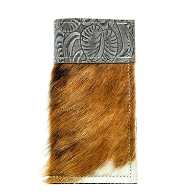 105 Sunglass Case - Tricolor w/ Lead Dallas Tool-Sunglass Case-Western-Cowhide-Bags-Handmade-Products-Gifts-Dancing Cactus Designs
