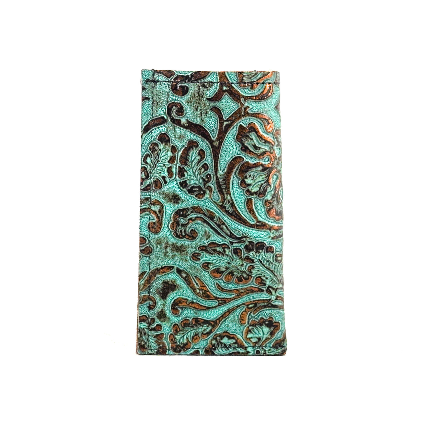 119 Sunglass Case - All Embossed w/ Lagoon tool-Sunglass Case-Western-Cowhide-Bags-Handmade-Products-Gifts-Dancing Cactus Designs