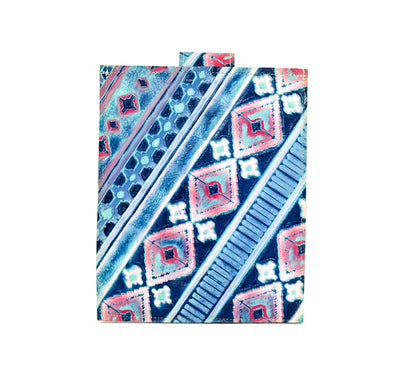 13'' Tablet Sleeve - Brindle w/ Tucson Sundown Navajo-13'' Tablet Sleeve-Western-Cowhide-Bags-Handmade-Products-Gifts-Dancing Cactus Designs