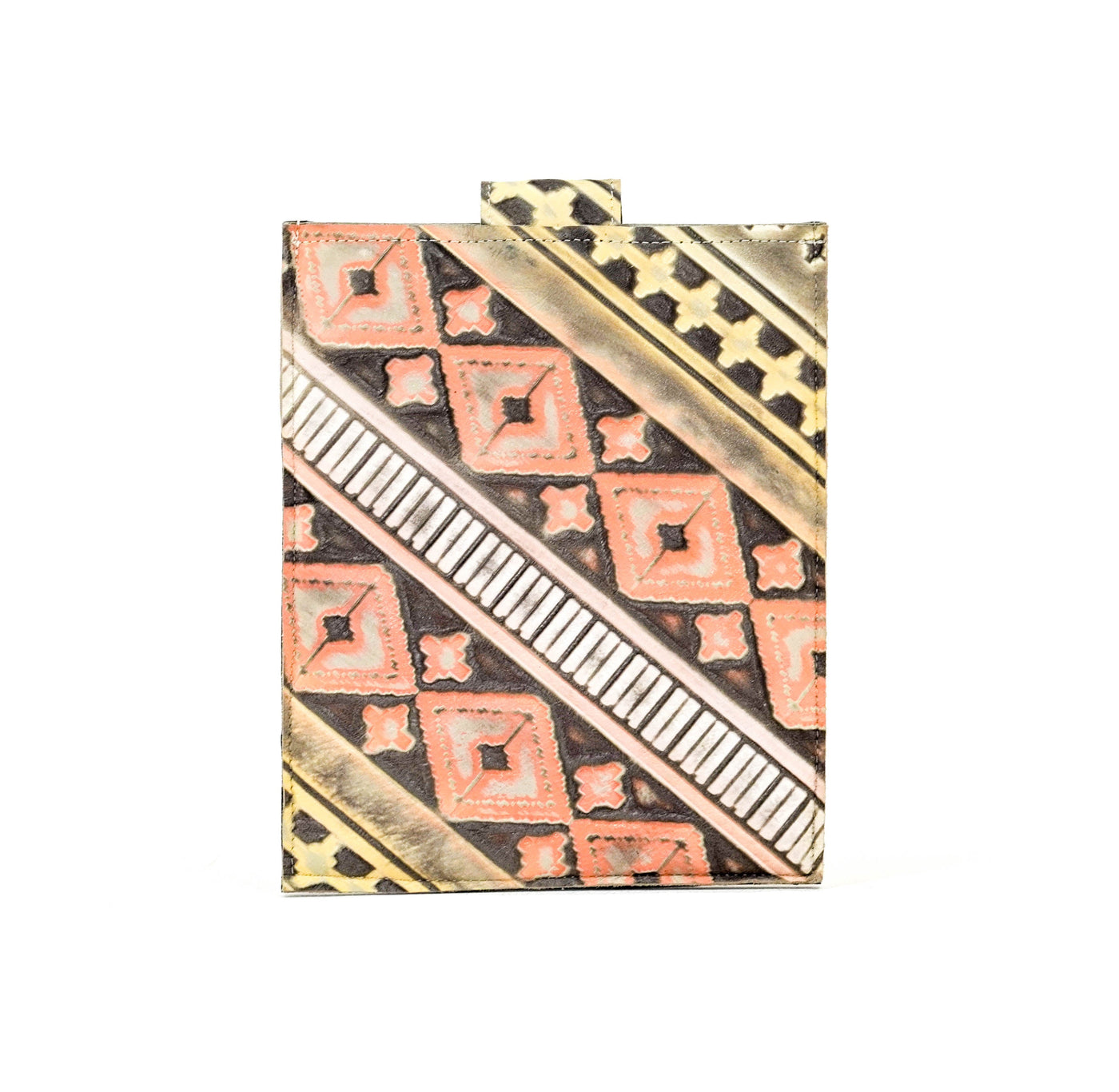 13'' Tablet Sleeve - Rose Gold Acid w/ Adobe Navajo-13'' Tablet Sleeve-Western-Cowhide-Bags-Handmade-Products-Gifts-Dancing Cactus Designs