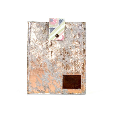 13'' Tablet Sleeve - Rose Gold Acid w/ Watermelon Wine Navajo-13'' Tablet Sleeve-Western-Cowhide-Bags-Handmade-Products-Gifts-Dancing Cactus Designs