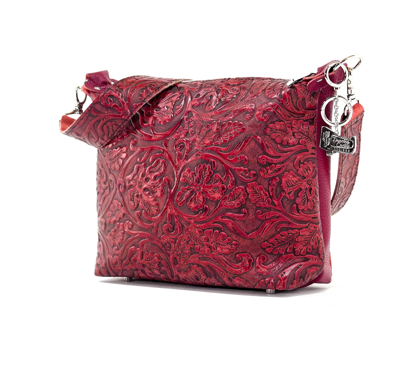 Annie - All Embossed w/ Red Tool-Annie-Western-Cowhide-Bags-Handmade-Products-Gifts-Dancing Cactus Designs