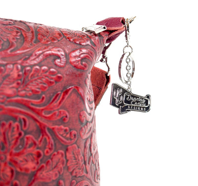Annie - All Embossed w/ Red Tool-Annie-Western-Cowhide-Bags-Handmade-Products-Gifts-Dancing Cactus Designs