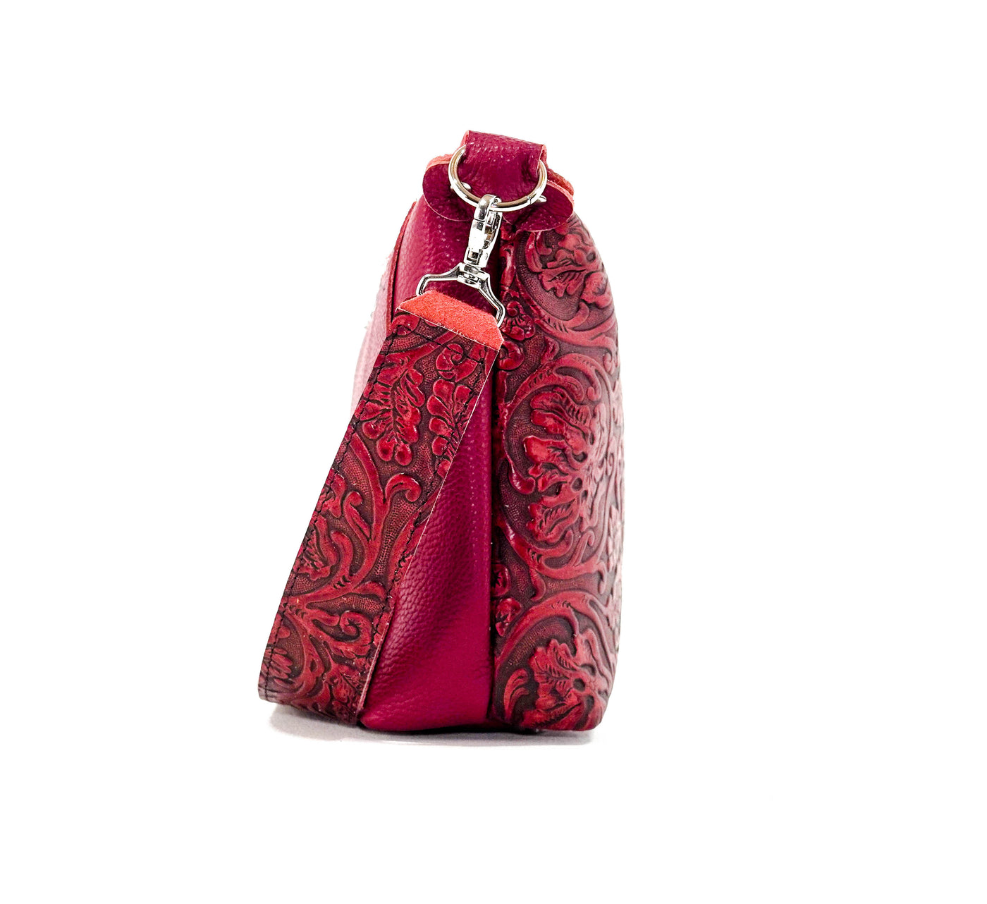 Annie - All Embossed w/ Red Tool-Annie-Western-Cowhide-Bags-Handmade-Products-Gifts-Dancing Cactus Designs
