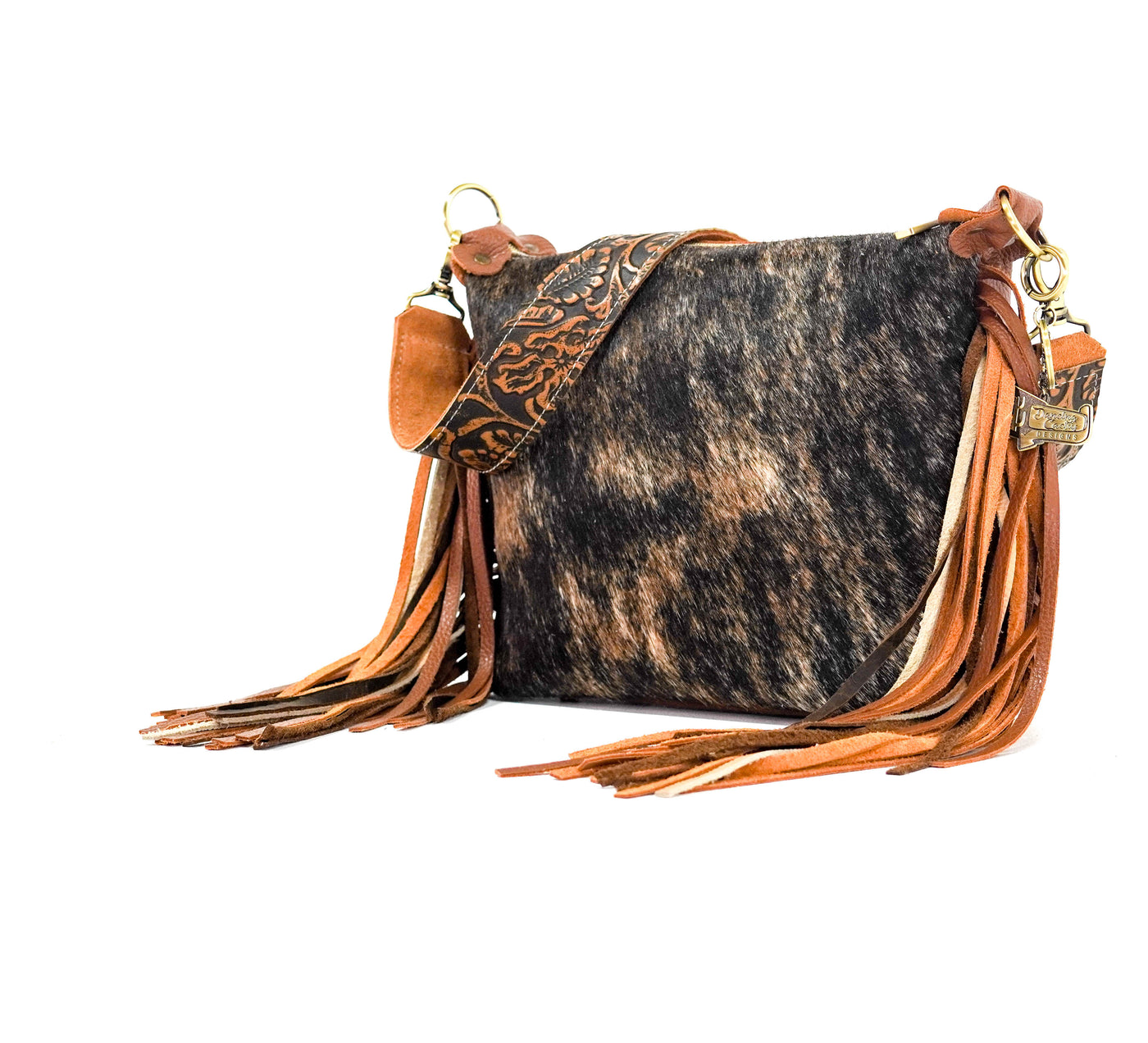Annie - Brindle w/ No Embossed-Annie-Western-Cowhide-Bags-Handmade-Products-Gifts-Dancing Cactus Designs