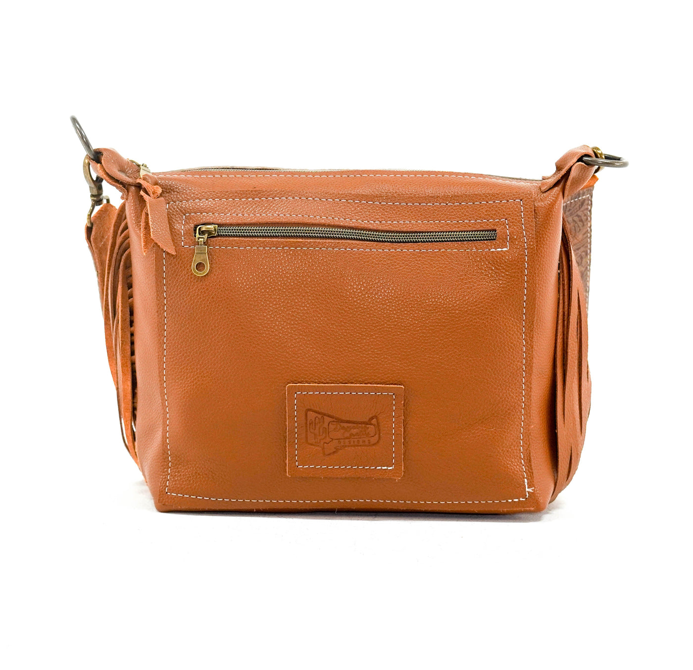 Annie - Tricolor w/ Brandy Tool-Annie-Western-Cowhide-Bags-Handmade-Products-Gifts-Dancing Cactus Designs