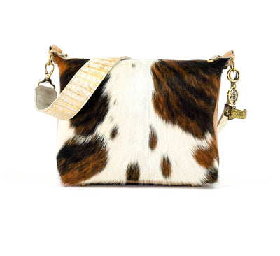 Annie - Tricolor w/ Ivory Croc-Annie-Western-Cowhide-Bags-Handmade-Products-Gifts-Dancing Cactus Designs