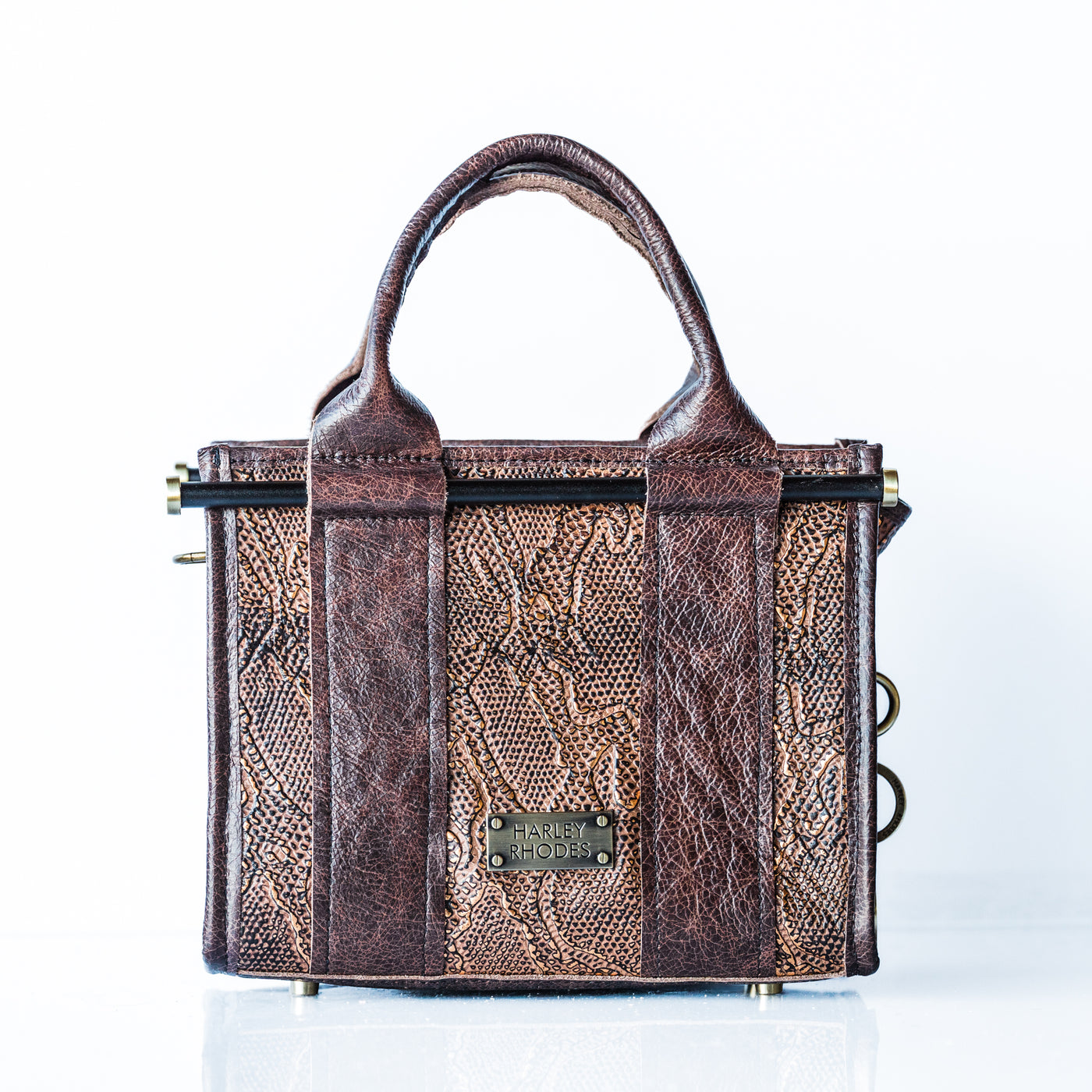 Audrey Tote-Apparel & Accessories > Handbags, Wallets & Cases > Handbags > Satchel Bags-Western-Cowhide-Bags-Handmade-Products-Gifts-Dancing Cactus Designs