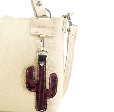 Bag Charm - All Embossed w/ Cider Navajo-Bag Charm-Western-Cowhide-Bags-Handmade-Products-Gifts-Dancing Cactus Designs