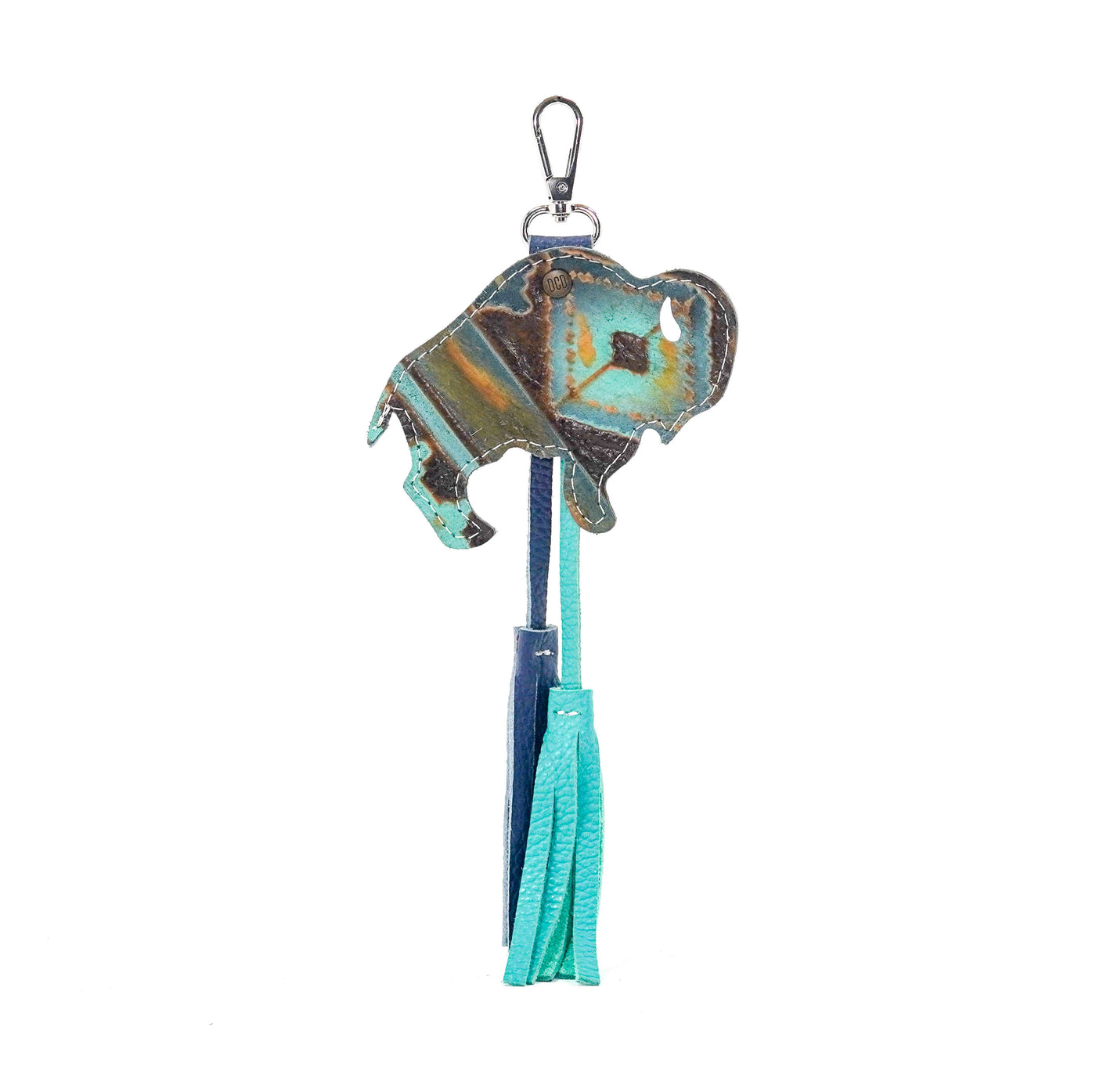 Bag Charm - All Embossed w/ Midnight Navajo-Bag Charm-Western-Cowhide-Bags-Handmade-Products-Gifts-Dancing Cactus Designs