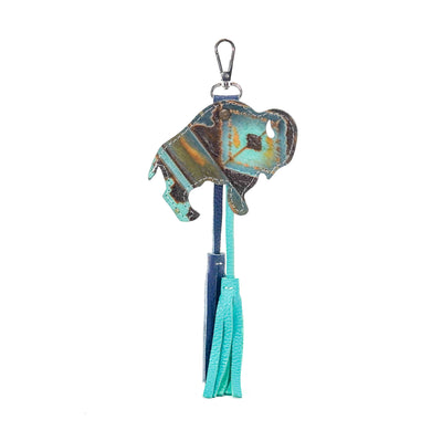 Bag Charm - All Embossed w/ Midnight Navajo-Bag Charm-Western-Cowhide-Bags-Handmade-Products-Gifts-Dancing Cactus Designs
