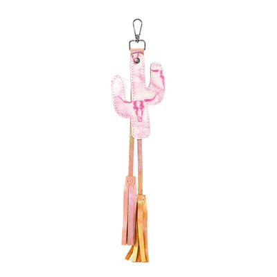 Bag Charm - All Embossed w/ Western Barbie Skulls-Bag Charm-Western-Cowhide-Bags-Handmade-Products-Gifts-Dancing Cactus Designs