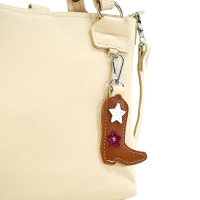 Bag Charm - Bay Leather-Bag Charm-Western-Cowhide-Bags-Handmade-Products-Gifts-Dancing Cactus Designs