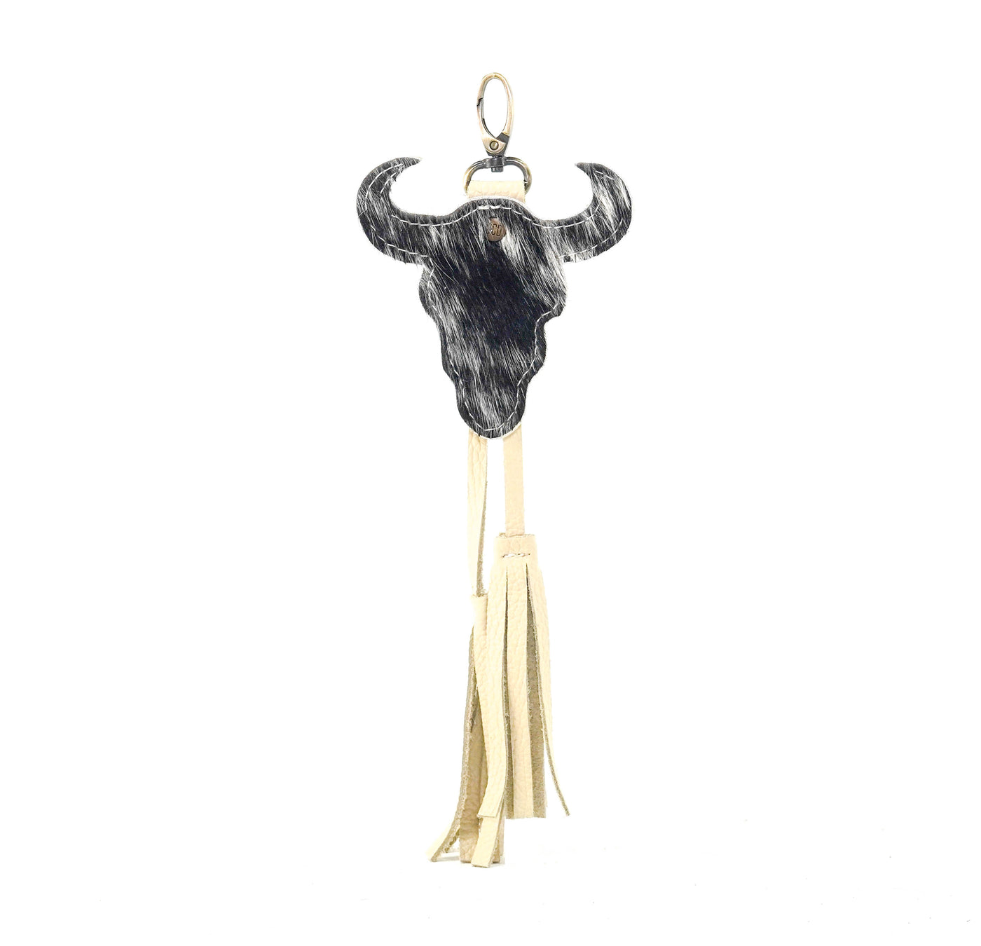 Bag Charm - Black & White w/ No Embossed-Bag Charm-Western-Cowhide-Bags-Handmade-Products-Gifts-Dancing Cactus Designs