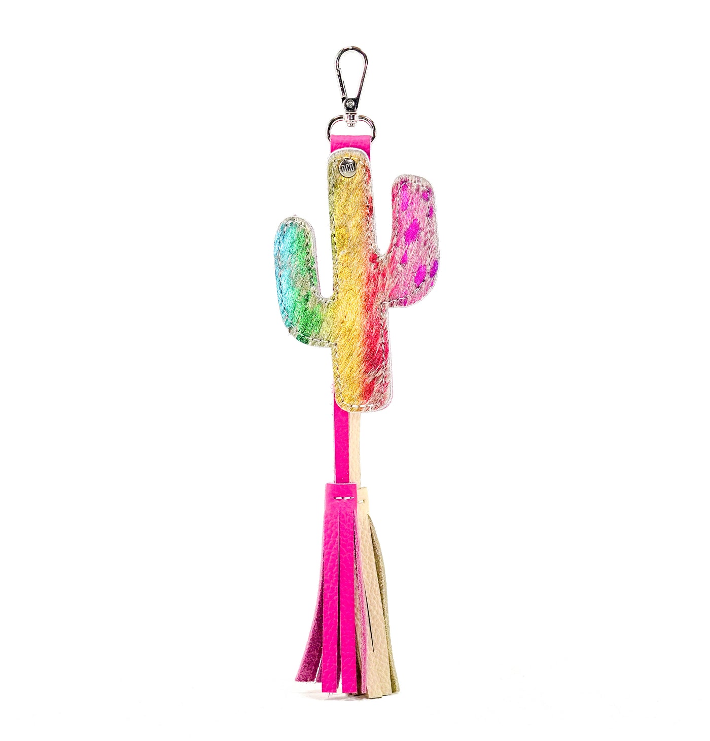 Bag Charm - Rainbow Acid-Bag Charm-Western-Cowhide-Bags-Handmade-Products-Gifts-Dancing Cactus Designs