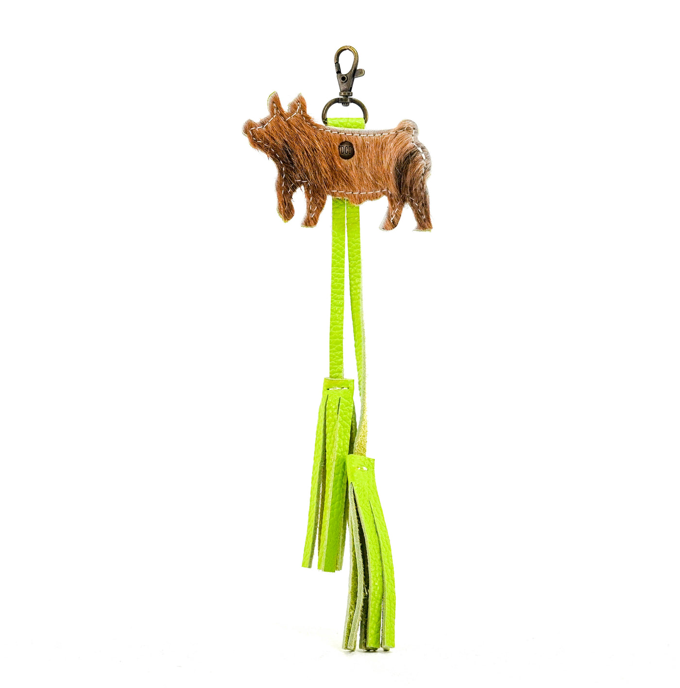 Bag Charm - Red Brindle-Bag Charm-Western-Cowhide-Bags-Handmade-Products-Gifts-Dancing Cactus Designs
