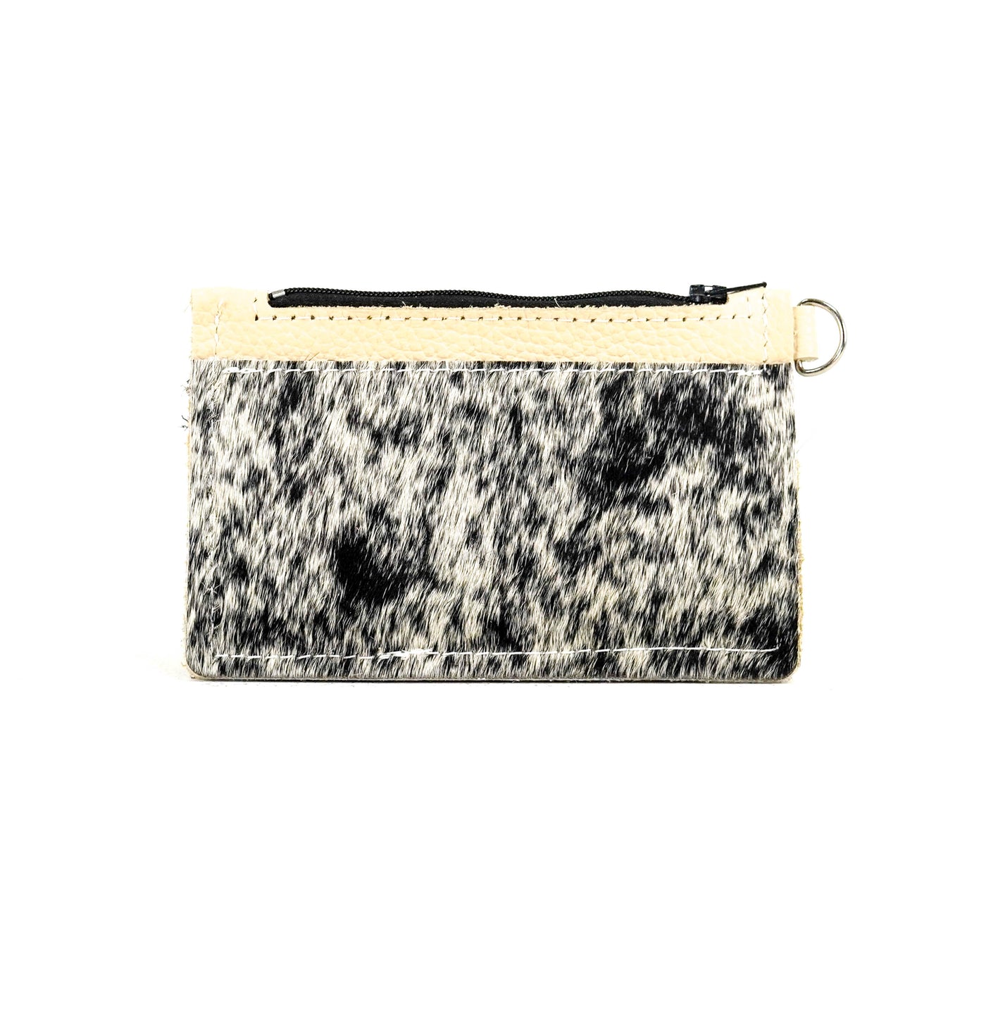 Bandit Wallet - Black & White w/ Onyx Tool-Bandit Wallet-Western-Cowhide-Bags-Handmade-Products-Gifts-Dancing Cactus Designs