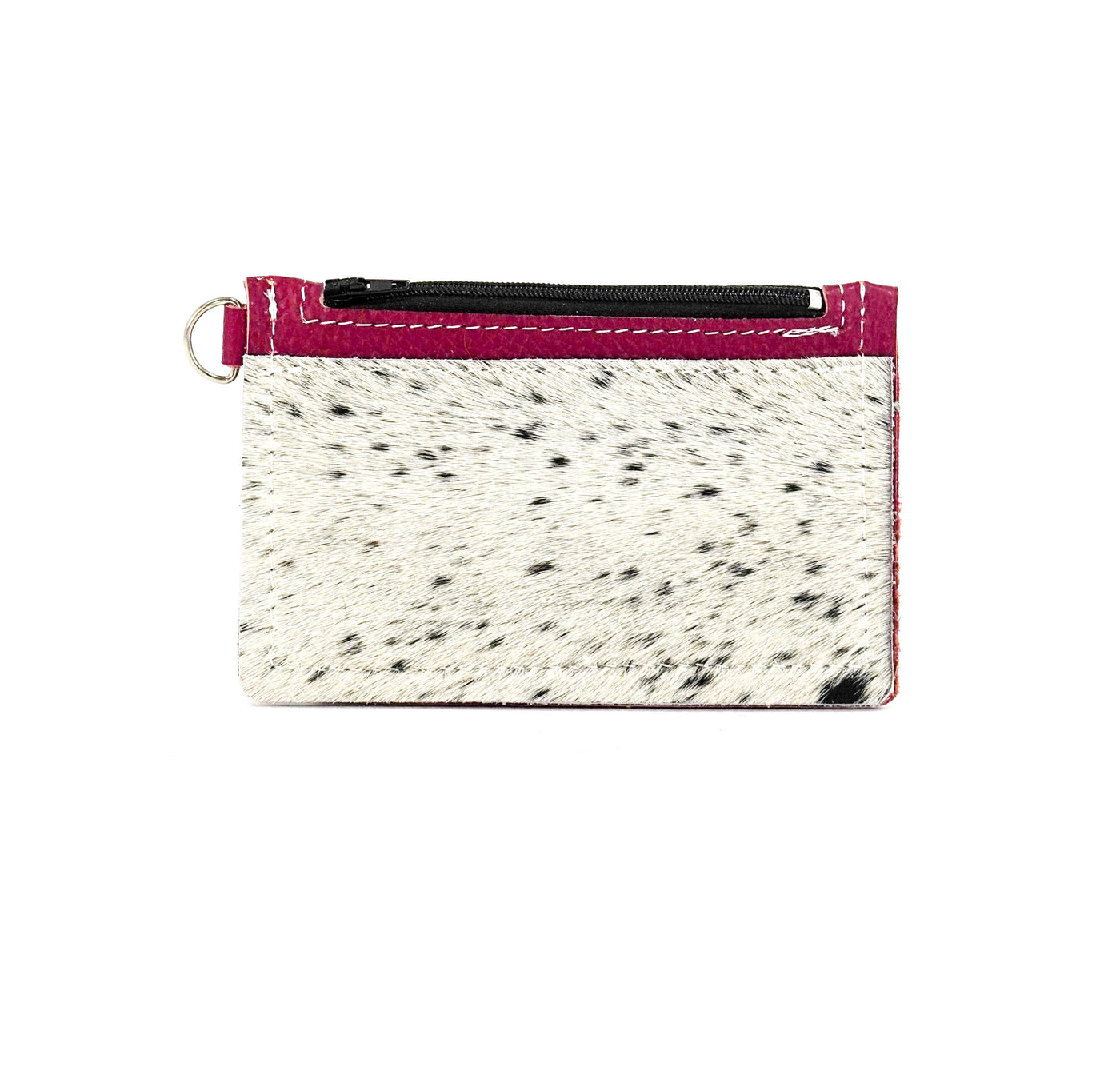 Bandit Wallet - Black & White w/ Smoke Show Skulls-Bandit Wallet-Western-Cowhide-Bags-Handmade-Products-Gifts-Dancing Cactus Designs