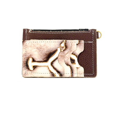 Bandit Wallet - Brindle w/ Ivory & Brown Brands-Bandit Wallet-Western-Cowhide-Bags-Handmade-Products-Gifts-Dancing Cactus Designs