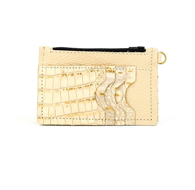 Bandit Wallet - Brindle w/ Ivory Croc-Bandit Wallet-Western-Cowhide-Bags-Handmade-Products-Gifts-Dancing Cactus Designs