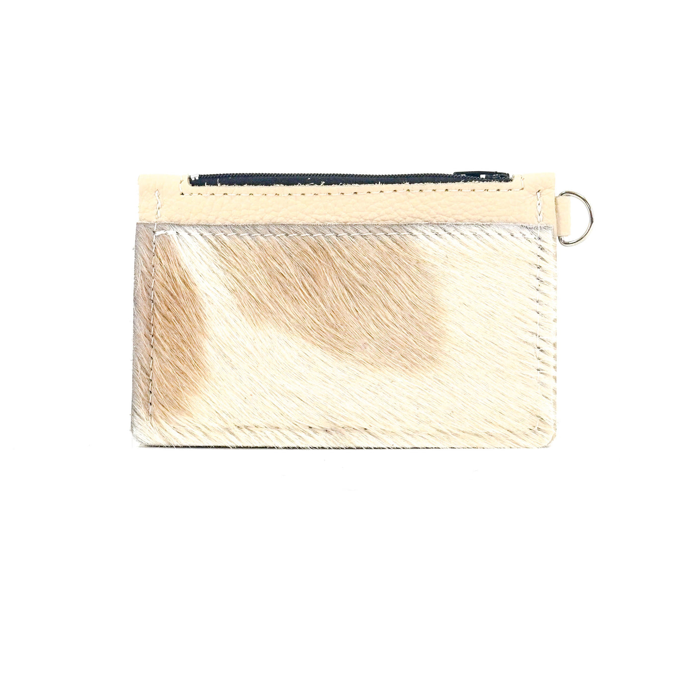 Bandit Wallet - Chocolate & White w/ Ghost Skulls-bandi-Western-Cowhide-Bags-Handmade-Products-Gifts-Dancing Cactus Designs