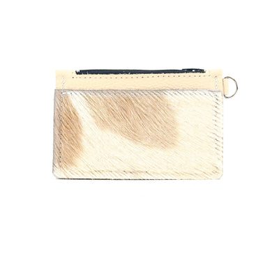 Bandit Wallet - Chocolate & White w/ Ghost Skulls-bandi-Western-Cowhide-Bags-Handmade-Products-Gifts-Dancing Cactus Designs