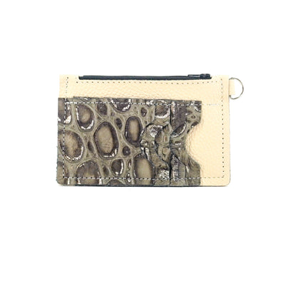 Bandit Wallet - Longhorn w/ Antique Jumbo Croc-Bandit Wallet-Western-Cowhide-Bags-Handmade-Products-Gifts-Dancing Cactus Designs